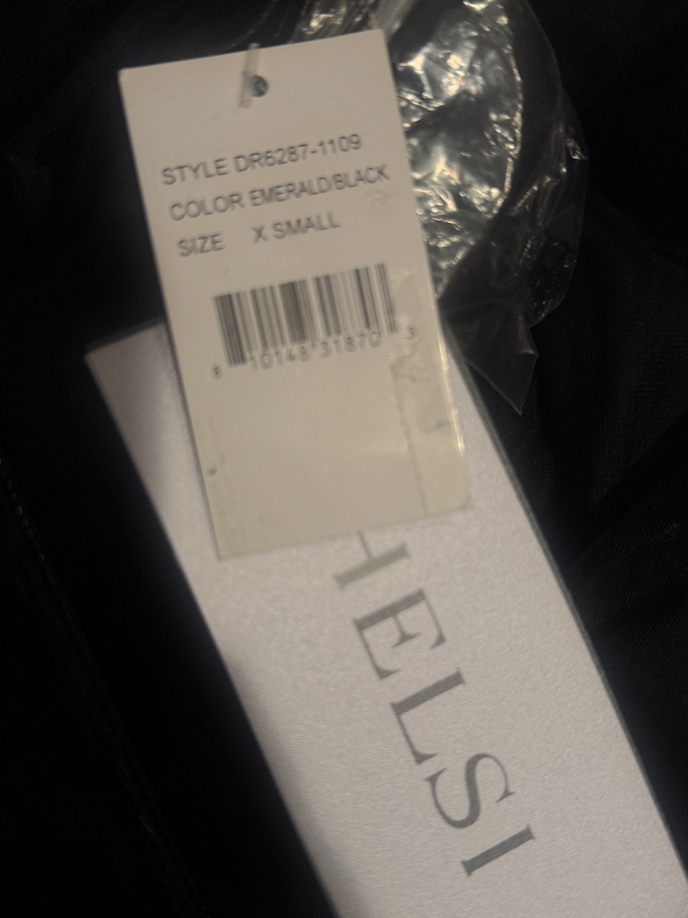 HELSI Coco A-Line Sequin Mini Dress in Emerald/Black SIze XS NWT - Picture 7 of 7